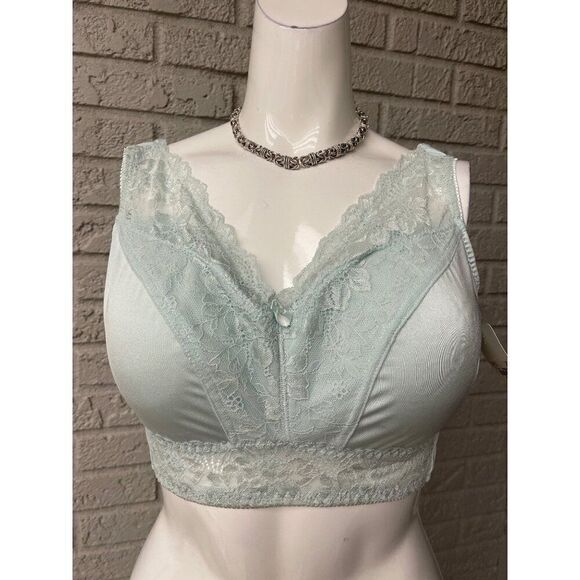 Rhonda Shear Women Blue Pin-Up Wireless Lingerie Bralette Size XL NWT - Picture 1 of 10